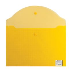 Folder-envelope with button BRAUBERG "My CLEAR BAG", A4, 100 sheets, transparent, assorted, 0.15 mm