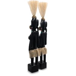 Decor and Gift / Bức tượng gỗ "thấy một sự trưởng thành màu đen, đỏ" 50 cm