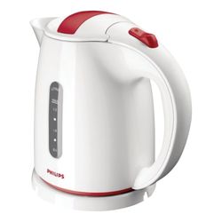 Kettle PHILIPS HD4646/40, 1.5 litres, 2400 w, closed heating element, plastic, white with red