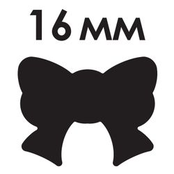 Hole punch shaped "Bow", the diameter of the cut figures 16 mm, TREASURE ISLAND