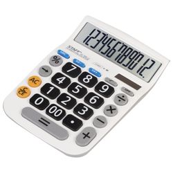 Desktop calculator STAFF PLUS DC-999-12 (194x136 mm), 12 digits, dual power supply, BIG BUTTONS.