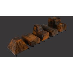 FILIPPOV / Boxing pillow L-shaped Pyramid "DIKO" from buffalo leather 65 cm
