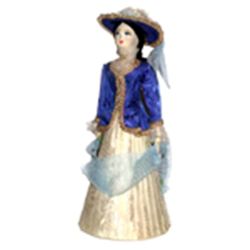 Потешный промысел / Muñeca de porcelana de recuerdo "Una joven en traje de paseo, finales del siglo XIX"