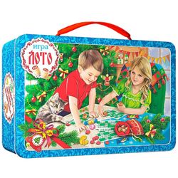 New Year's gift Suitcase "New Year's loto", a set of sweets 450g.