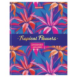 BRAUBERG / Diary 5-11 grau 48 l., Laminação dura, brilhante, com ponta, "FLORES TROPICAIS" / 10 un.