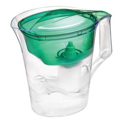 Water-cleaning jug , 4 litres, with interchangeable cassette, green