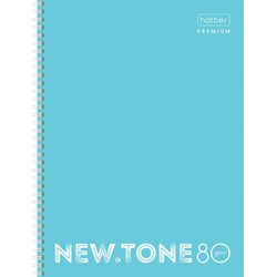 HATBER / Notebook A4 80 l. Premium comb, cage, glossy lamination, "NEWtone PASTEL Forget-me-not" / 8 pcs.