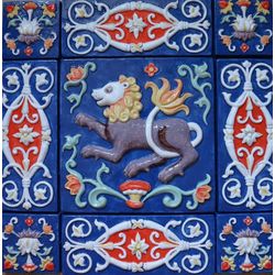 Ярославская майолика / Set of front tiles "Ornamental"