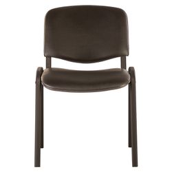 Iso staff and visitors chair, black frame, leather black