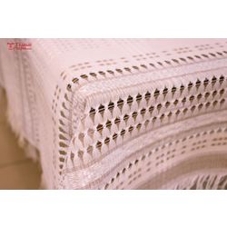 Тканые узоры / Tablecloth "Snowy" large, 220x140