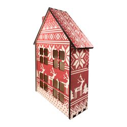 Decorative "Christmas cottage" red