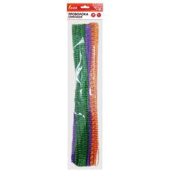 Fio de chenille para criatividade "Fofo", duas cores, 6 cores, 30 unid., 0,6x30 cm, Tipo 2, ILHA DE TESOUROS