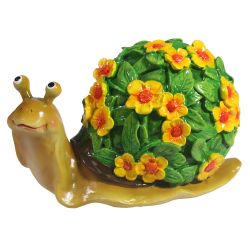 Ремеко / Sản phẩm trang trí "Ốc khắc" (acrylic, hoa vàng) L14W10H12