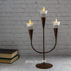 Kaemingk / Vintage candlestick-candelabrum Galliate for 3 candles, 40 cm discounted
