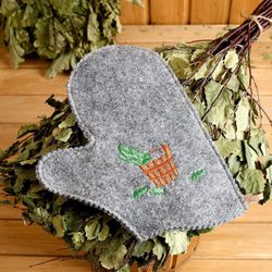Добропаровъ / Dobroparov / Mitten With light steam, gray