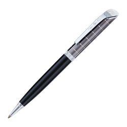 Gift ball pen Pierre Cardin "Gamme" case, black/grey, acrylic, chrome, blue