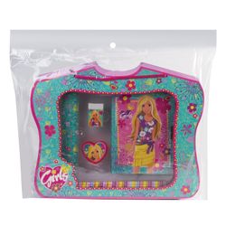 BRAUBERG / Notebook "Princess" SMALL FORMAT 56 sheets A6, 110x150 mm, hardcover, line, lock, sharpener, ruler, eraser, pencil, gift wrapping