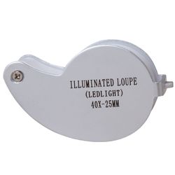 LEVENHUK Zeno magnifier Gem M5, X40 magnification, lens diameter 25 mm, illuminated, foldable, metal