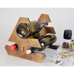 Ленивые Бобры / Lazy Beavers / Wine rack for 3 bottles