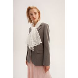 Оренбургский Пуховый Платок / Downy tippet, color white
