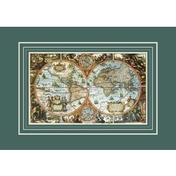 Арбет Мрамор / Arbet Marble / Large world map, Amsterdam, 1683 - replica