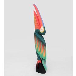 Decor and Gift / Wooden figurine "Green Pelican" 80 cm