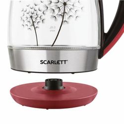 KETTLE SCARLETT SC-EK27G49, 1.8 litres, 2200 w, closed heating element, glass, red