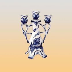 Галактика г.Гжель / Candlestick "Romance" 3-arm