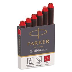 Hộp mực PARKER / Hộp mực Mini "Cartridge Quink", BỘ 6 chiếc., Màu đỏ, 30 chiếc.