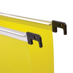 Hanging folder A4 (350х245 mm), up to 80 sheets, SET of 5 PCs, plastic, yellow, BRAUBERG (Italy)