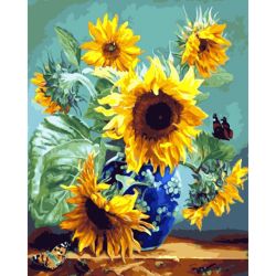 Опт-картина / Painting by numbers 40x50 Bright sunflowers