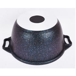 Casserole 4L with glass lid "Granit ultra" (Blue) Kukmara