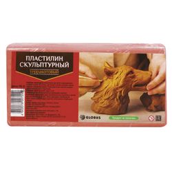 Clay sculpture GLOBUS, terracotta, 0.5 kg, solid
