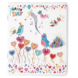 Альт / Notebook A5 48 l. bracket, cage, foil, hot stamping, hybrid varnish, "HAPPY DAY" / 10 pcs.