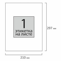 Etichetta autoadesiva 210x297 mm, 1 etichetta, 65 g/m2, 100 fogli, STAFF "EVERYDAY" (materie prime Finlandia)
