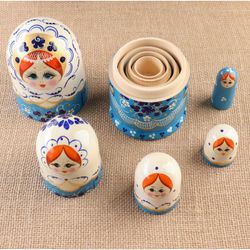 Сималенд / Matryoshka "Gzhel", 5 dolls
