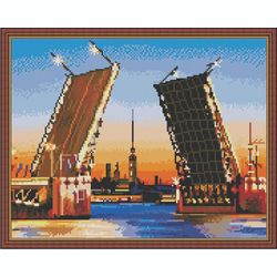 ВанГогВоМне / VanGogVoMne / Diamond mosaic "Broken bridges" 40x50 cm