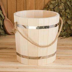 Добропаровъ / 菩提桶，10L，不锈钢箍，绳柄，