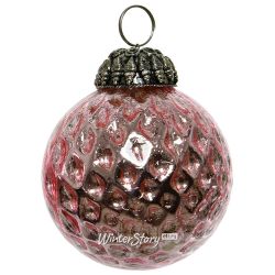 Kaemingk / Palla di Natale vintage Quinto 10 cm rosa, vetro