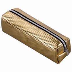 Pencil case-cosmetic bag BRAUBERG, glossy, soft, "Celebrity Gold", 21х5х6 cm