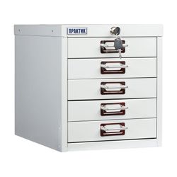 Cabinet metal for documents PRACTICE "MDC-A4/315/5", 5 boxes, 314 x277 x405 mm, collected