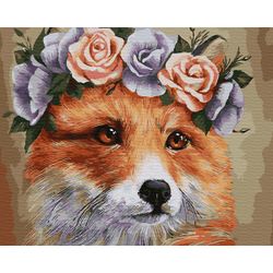 ВанГогВоМне / VanGogVoMne / Paint by number "Red-haired flower lover" 40x50 cm