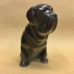 Figurine porcelain "Mastiff grey"