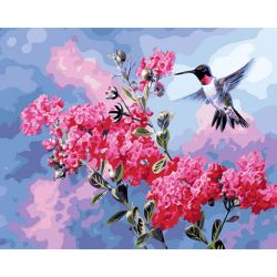 Опт-картина / Painting by numbers 40x50 Hummingbird