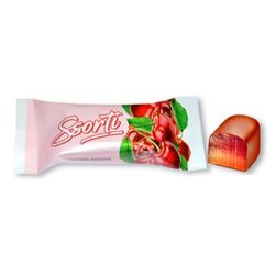 Sweets "Ssorti" with lemon flavor / apple-flavored / strawberry-flavored / cherry-flavored / with blackcurrant taste
