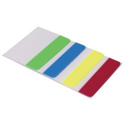 Bookmarks highlighters sheets of adhesive plastic BRAUBERG, 38х51 mm, 4 colors x 6 sheets