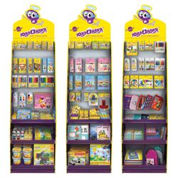 Stand for product outdoor REINFORCED INLANDIA, 200х60х40 cm, 3 shelves, 25 hooks