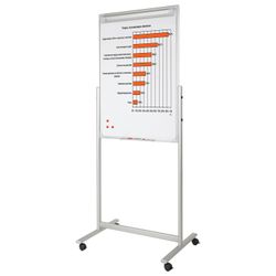 Whiteboard-flipchart magnetic marker (70х104 cm), bilateral, with peredily stand, "2x3" (Poland)