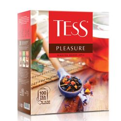 TESS / Tea "Pleasure" black with rosehip and apple, 100 sachets of 1.5 g