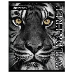 BRAUBERG / Notebook A5, 48 sh., ECO, line, cardboard cover, WILD AND FREE / 10 pcs.